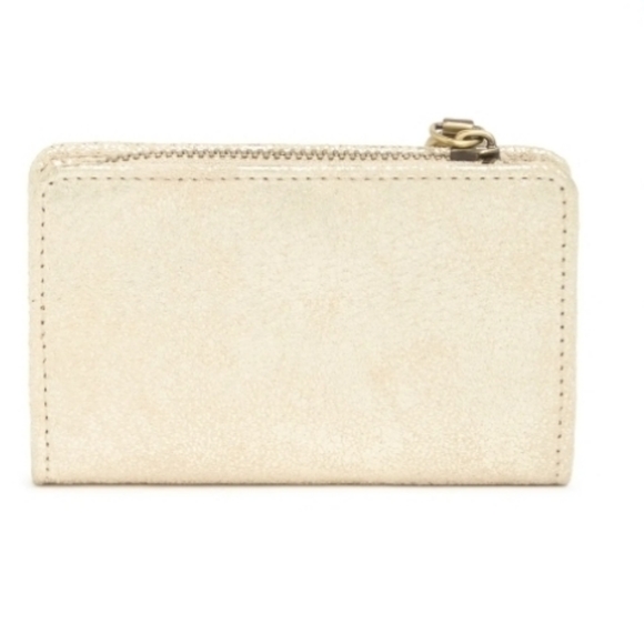 HOBO Dart Calfskin Gold Metallic Leather Wallet - Picture 2 of 7